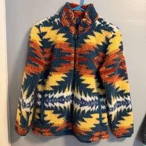 Womens Ariat and Pendleton Collab Patterned Fleece Jacket